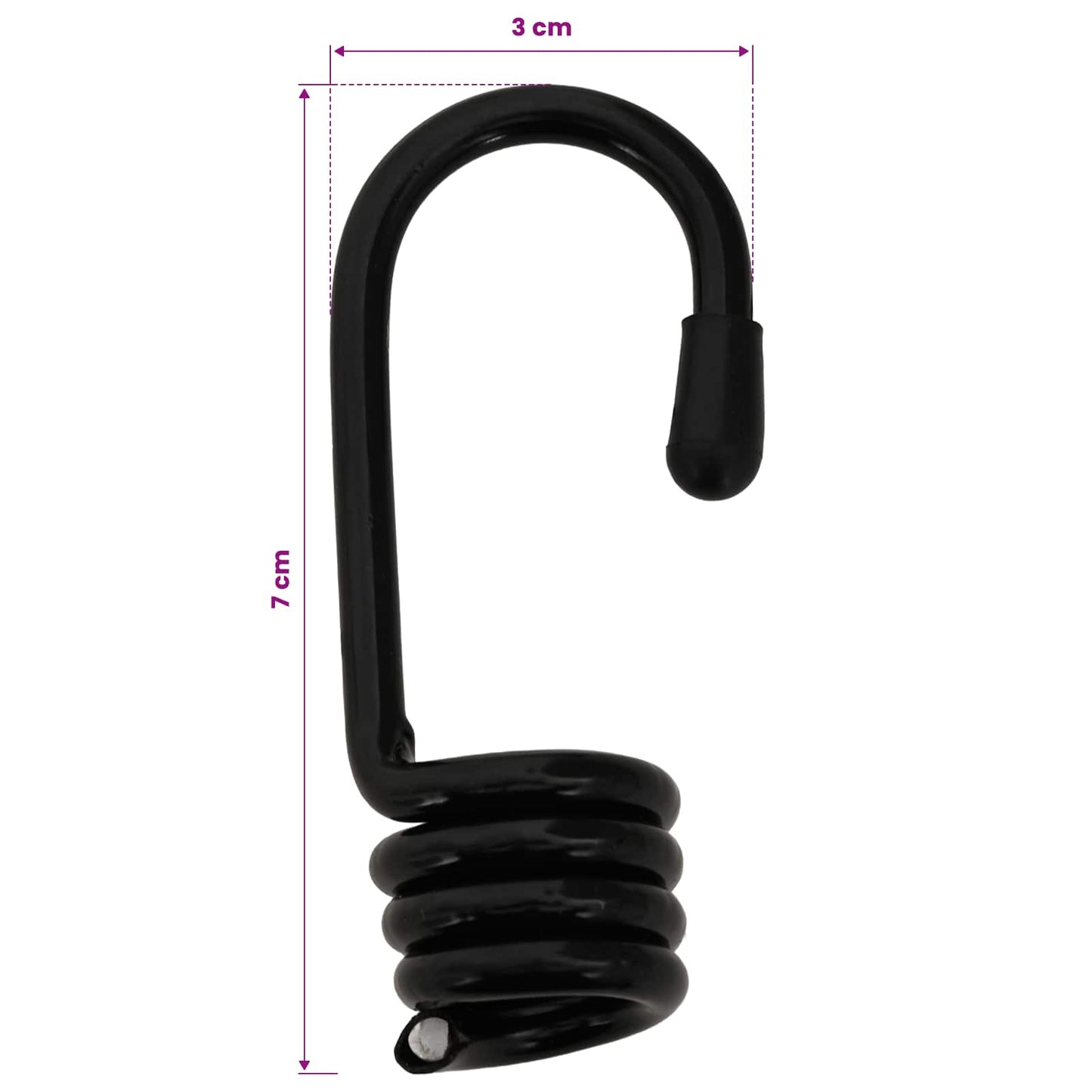 Bungee Snore med Krog 8 mm Sort og Hvid PP og gummi