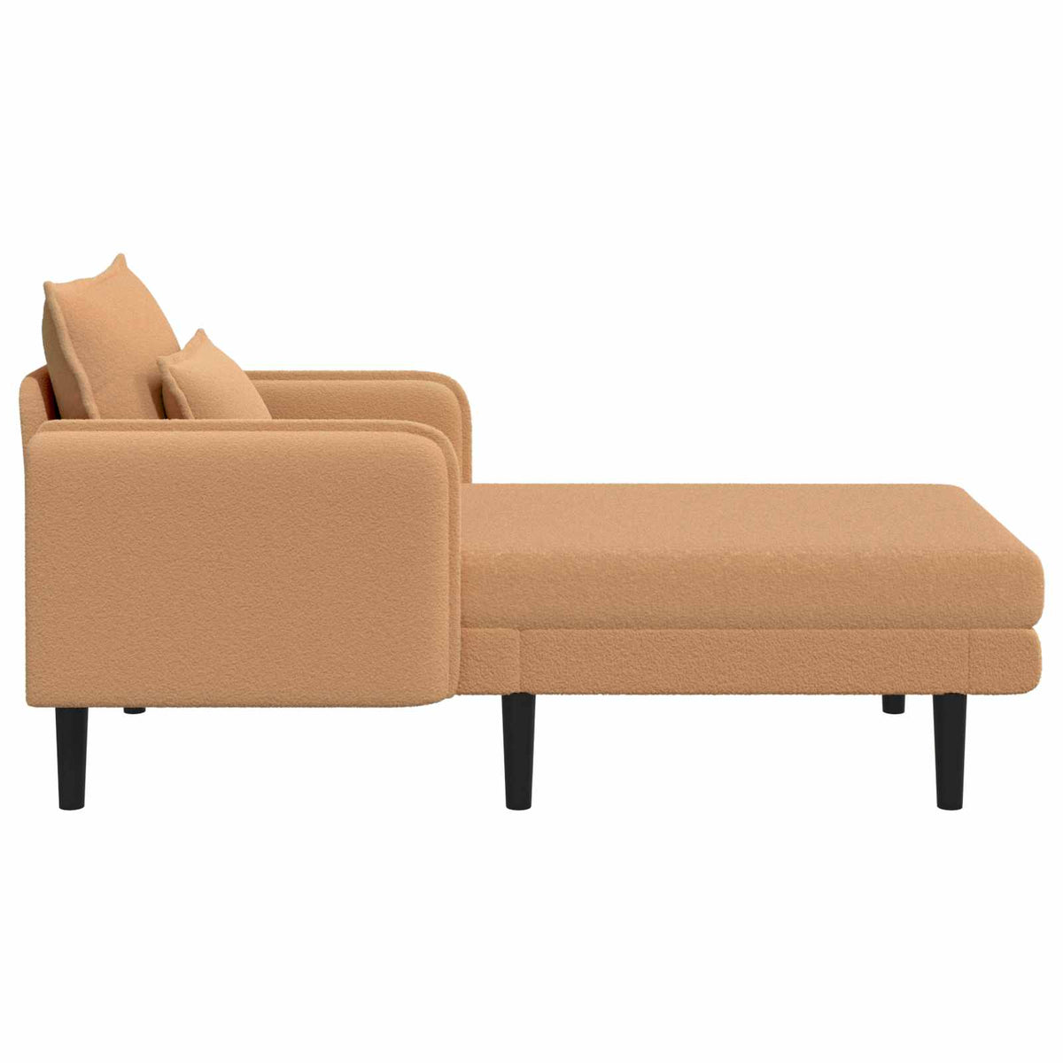Overdimensioneret chaiselong Beige Bouclé