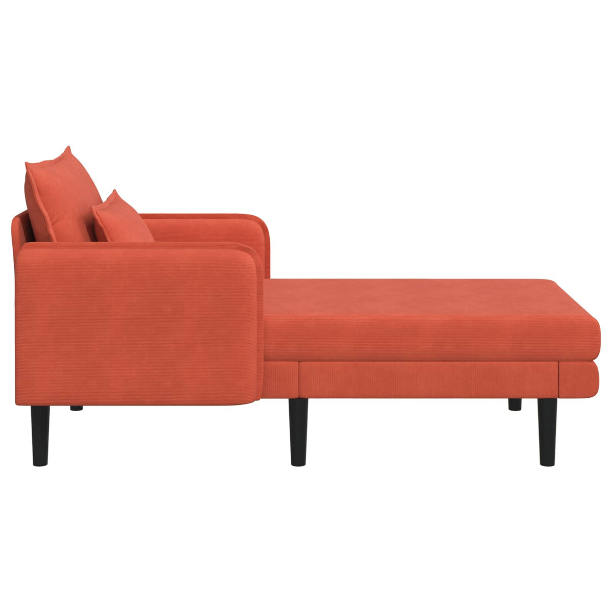 Overdimensioneret chaiselong Rød orange Corduroy stof