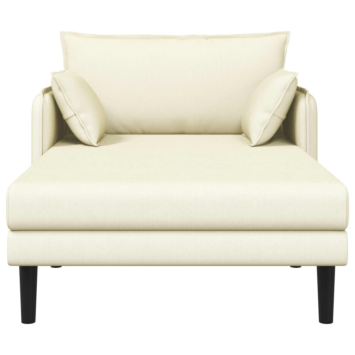 Overdimensioneret chaiselong Cremefarvet Corduroy stof