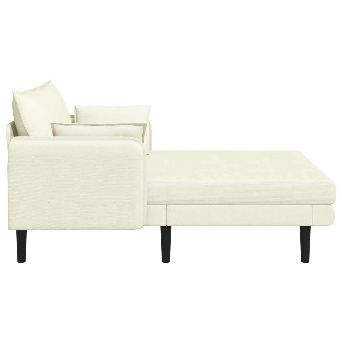 Overdimensioneret chaiselong Cremefarvet Corduroy stof