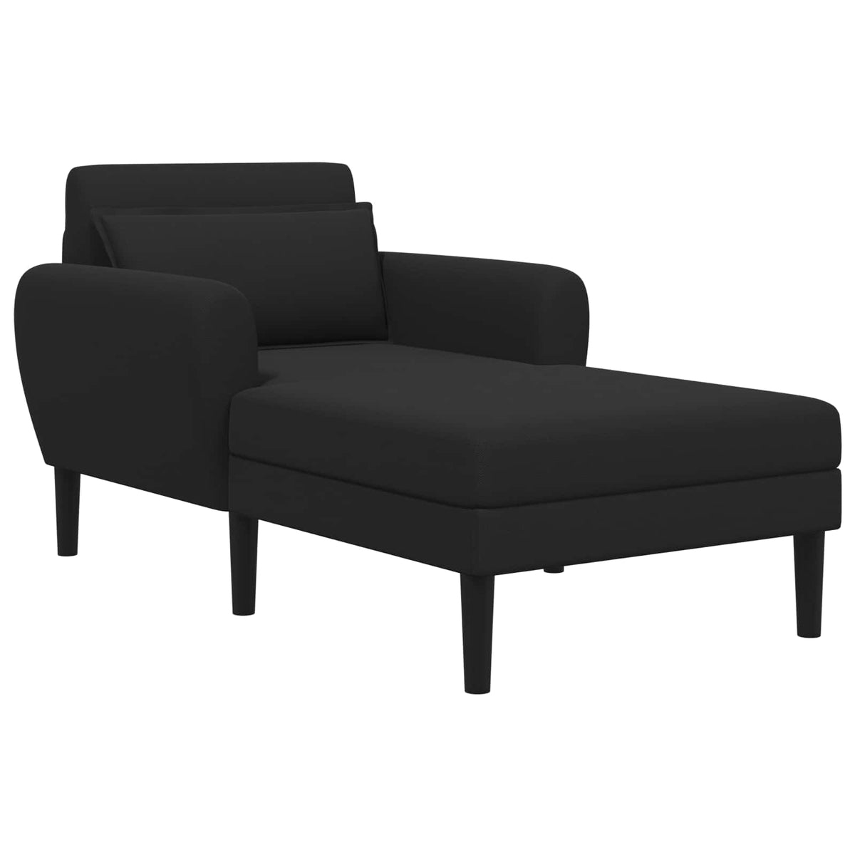 Chaiselong Sort Grynnet fløjl