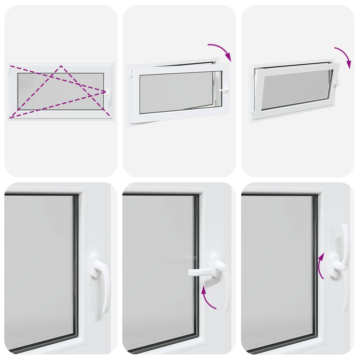 Kældervindue RISOR 110 x 55 cm PVC og glas