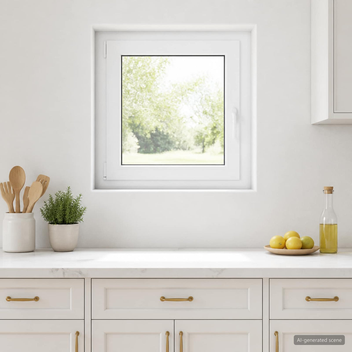 Kældervindue RISOR 70 x 70 cm PVC og glas