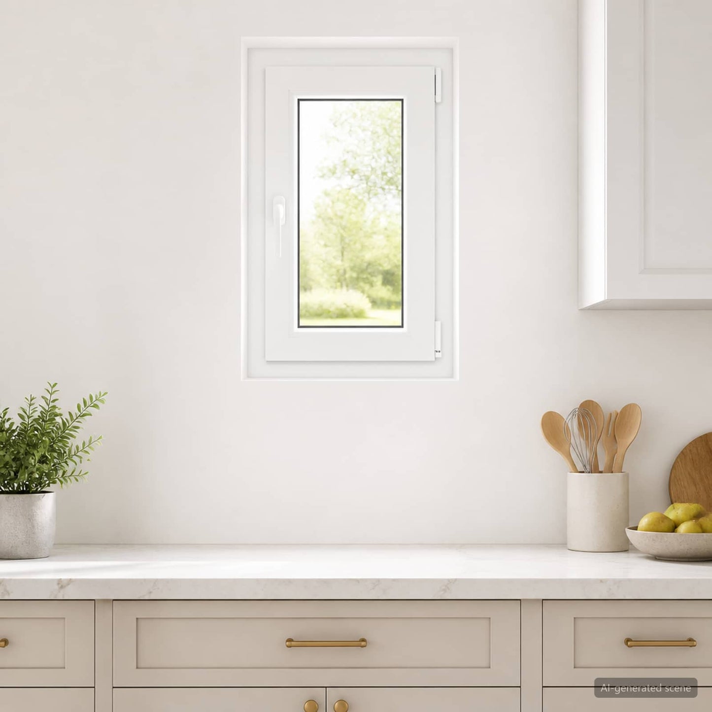 Kældervindue RISOR 40 x 80 cm PVC og glas