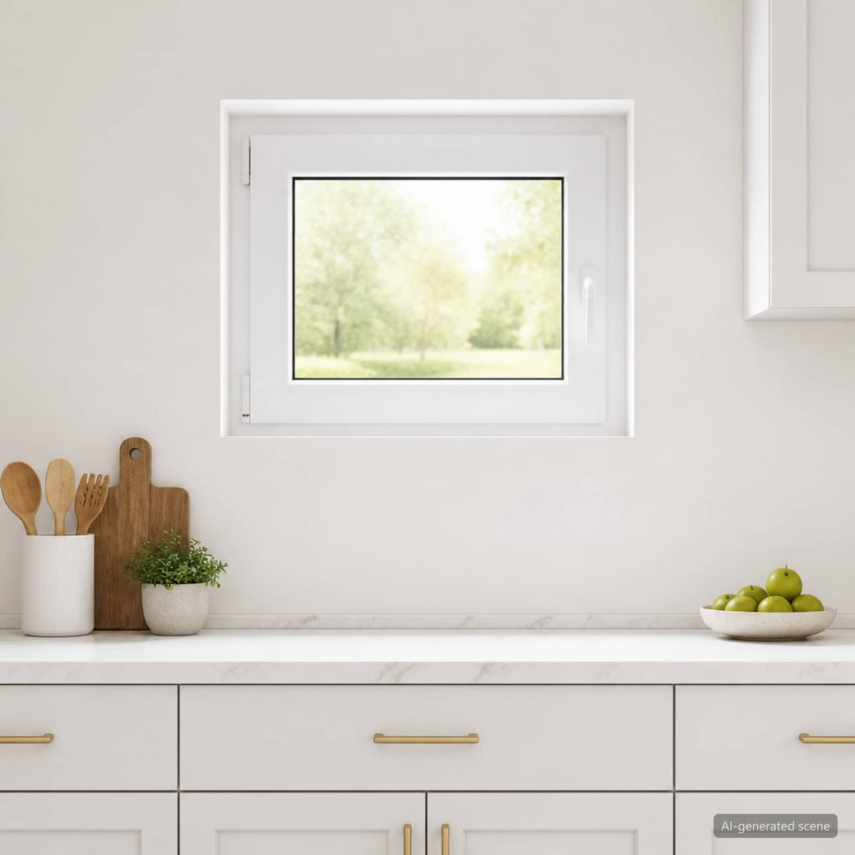 Kældervindue RISOR 70 x 50 cm PVC og glas