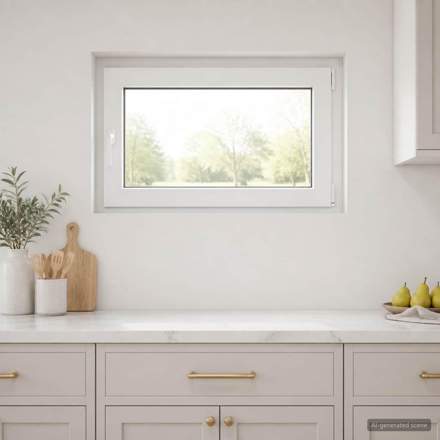 Kældervindue RISOR 90 x 55 cm PVC og glas