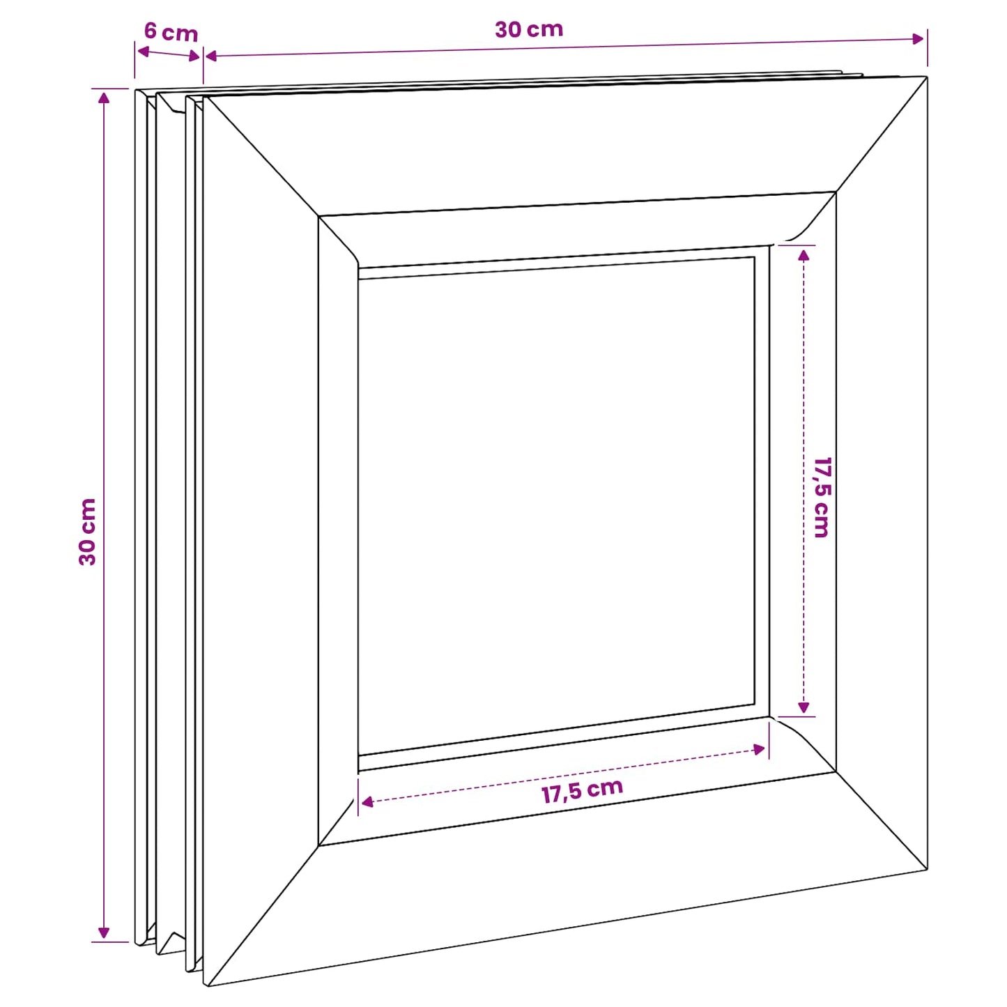 Kælder Vindue RISOR 30 x 30 cm PVC og glas