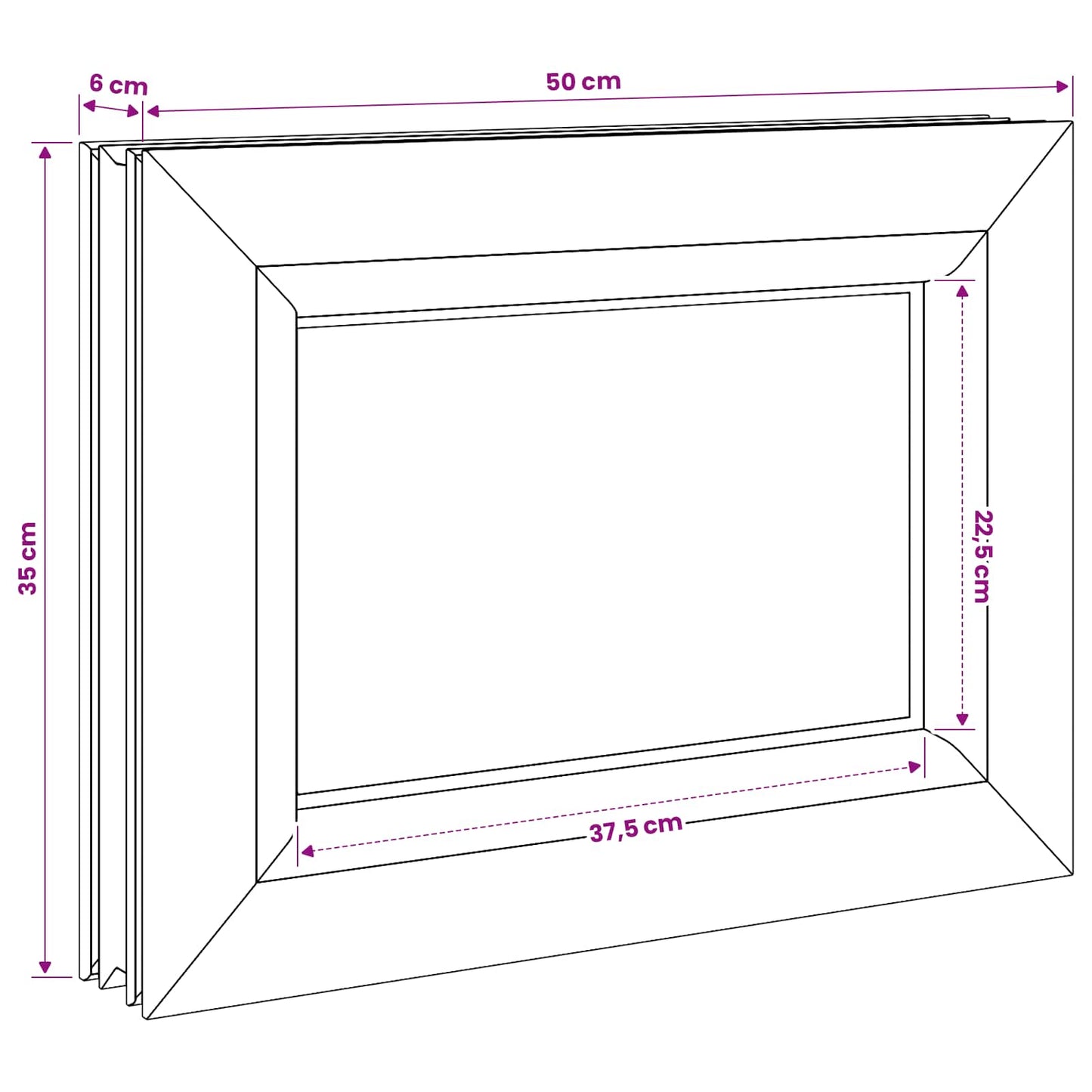 Kælder Vindue RISOR 50 x 35 cm PVC og glas