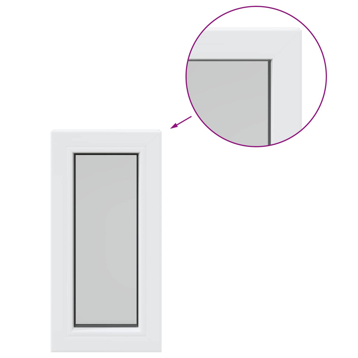 Kælder Vindue RISOR 30 x 45 cm PVC og glas