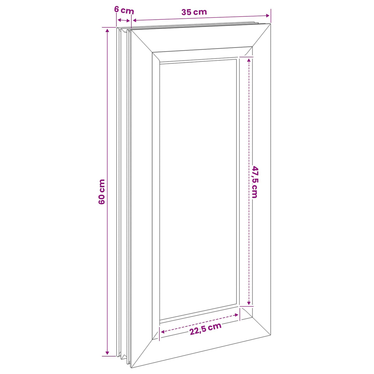 Kælder Vindue RISOR 35 x 60 cm PVC og glas