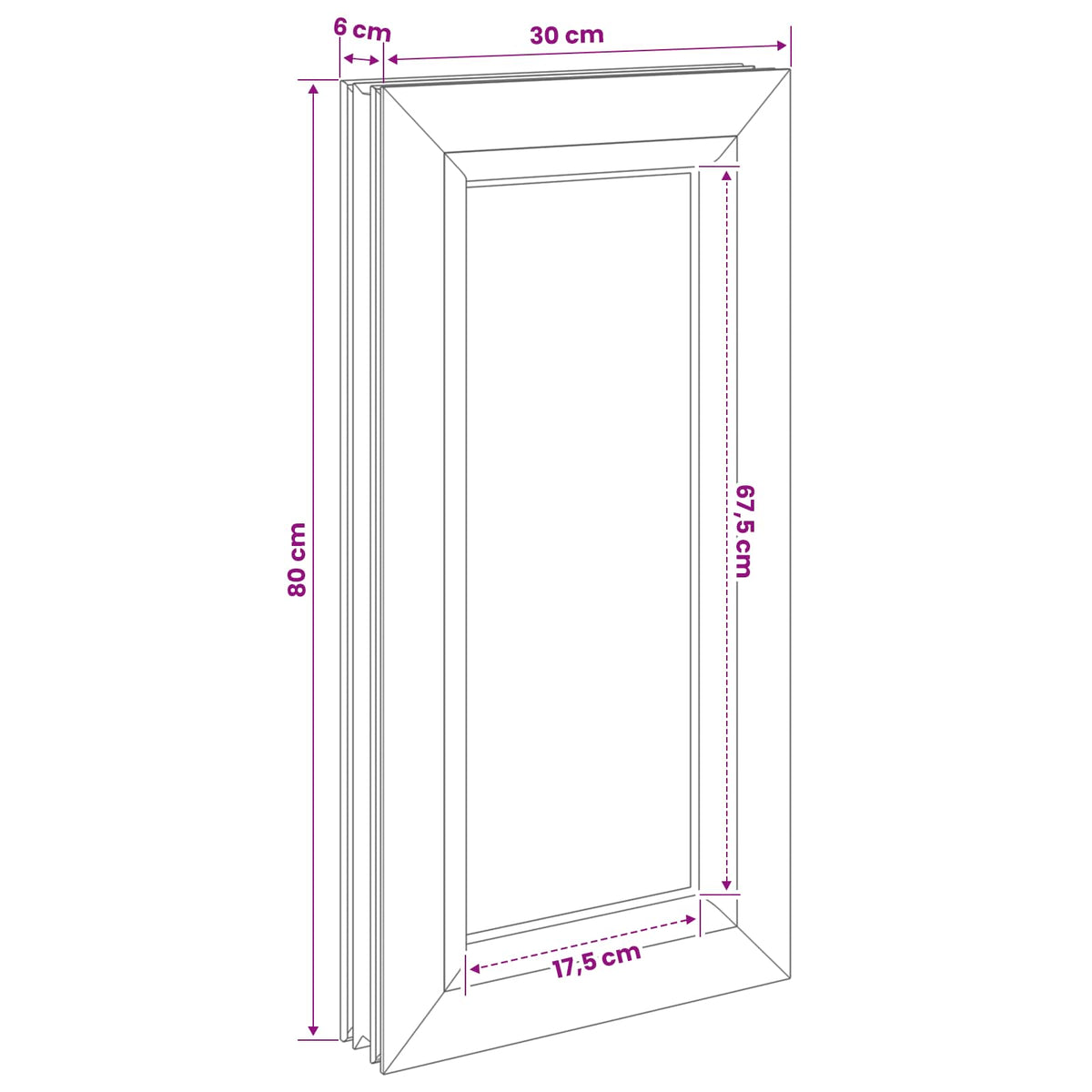 Kælder Vindue RISOR 30 x 80 cm PVC og glas