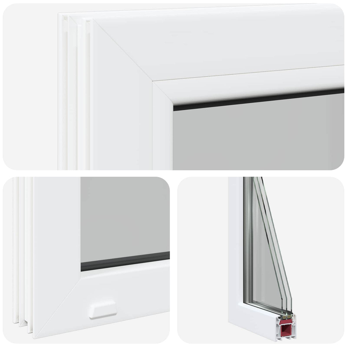 Kælder Vindue RISOR 35 x 80 cm PVC og glas