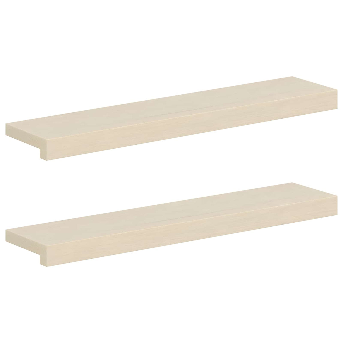 Vindueskarme 2 stk. Hvid 80 x 20 x 2 cm Massivt Eg Træ