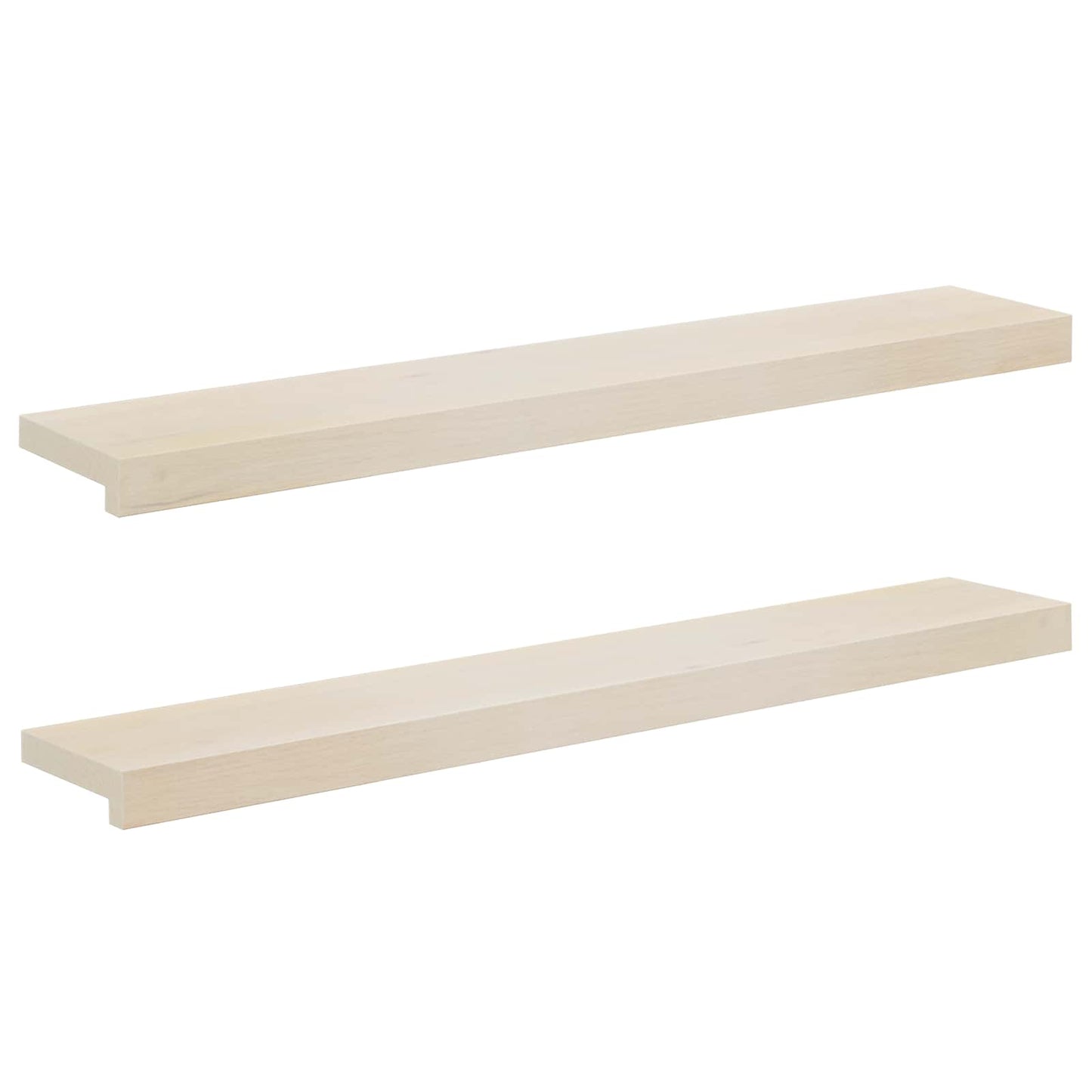 Vindueskarme 2 stk. Hvid 90 x 20 x 2 cm Massivt Eg Træ