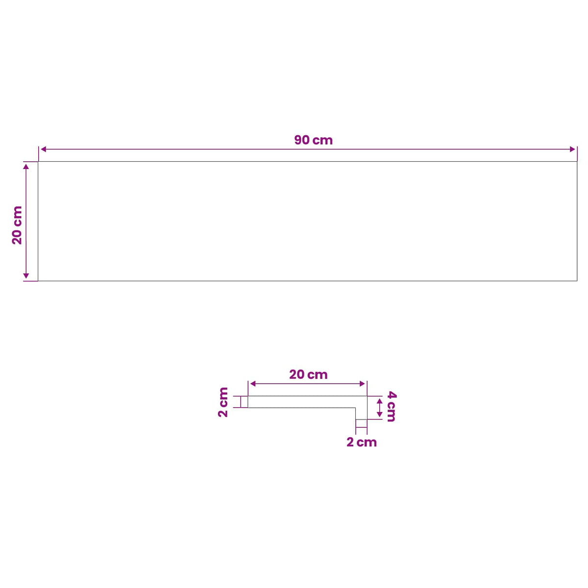 Vindueskarme 2 stk. Hvid 90 x 20 x 2 cm Massivt Eg Træ