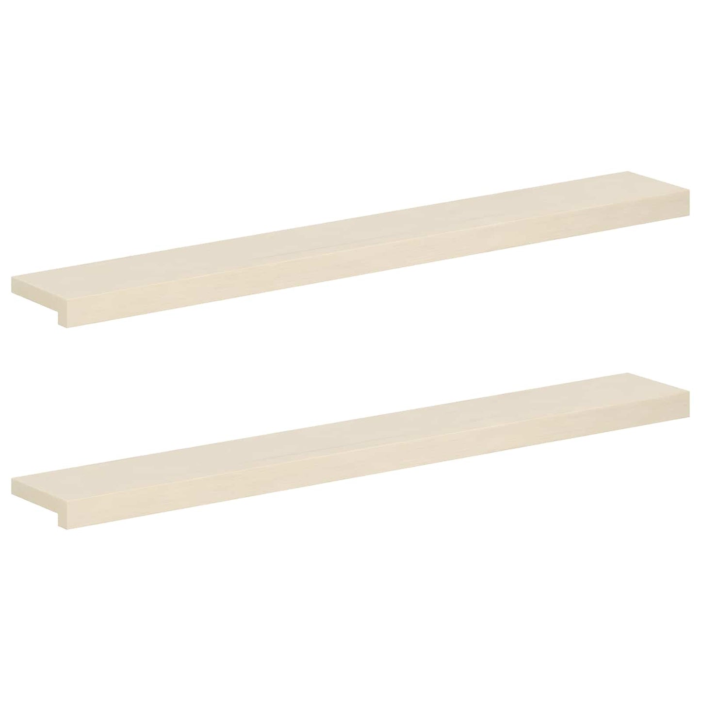 Vindueskarme 2 stk. Hvid 110 x 20 x 2 cm Massivt Eg Træ