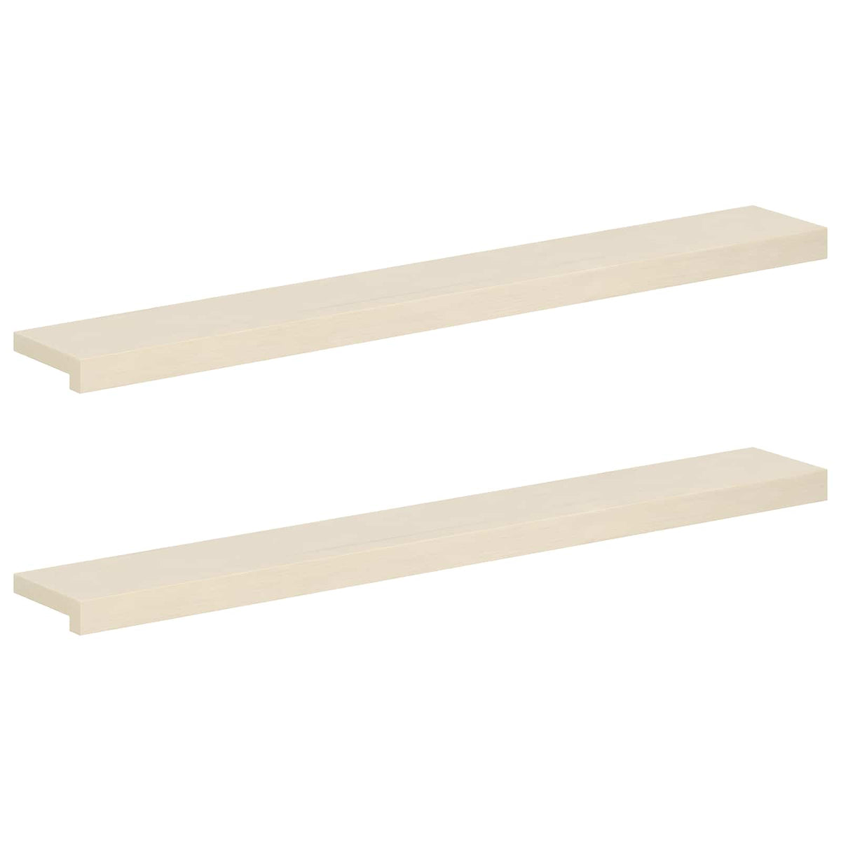 Vindueskarme 2 stk. Hvid 120 x 20 x 2 cm Massivt Eg Træ