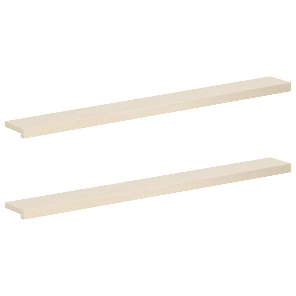 Vindueskarme 2 stk. Hvid 160 x 20 x 2 cm Massivt Eg Træ