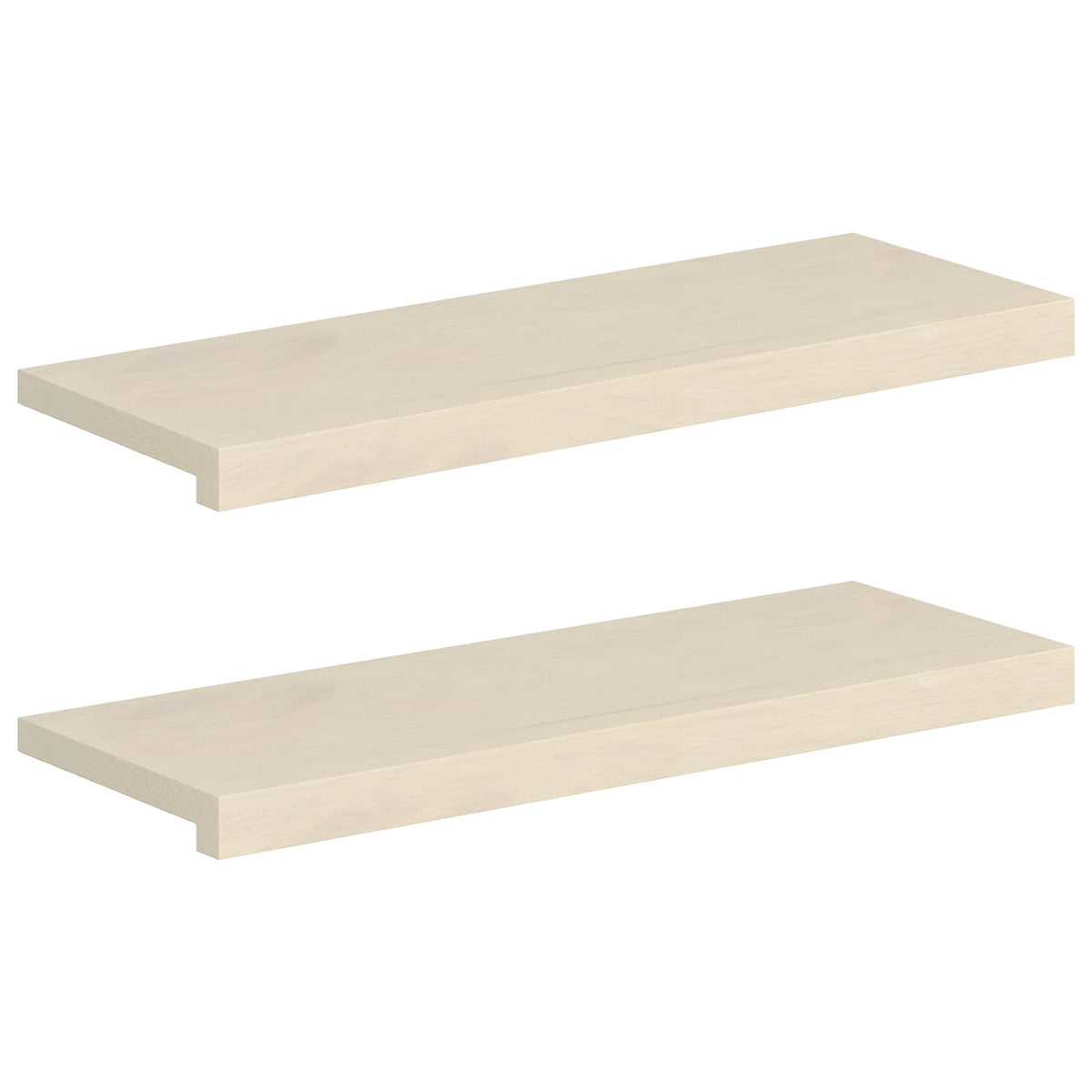 Vindueskarme 2 stk. Hvid 80 x 25 x 2 cm Massivt Eg Træ