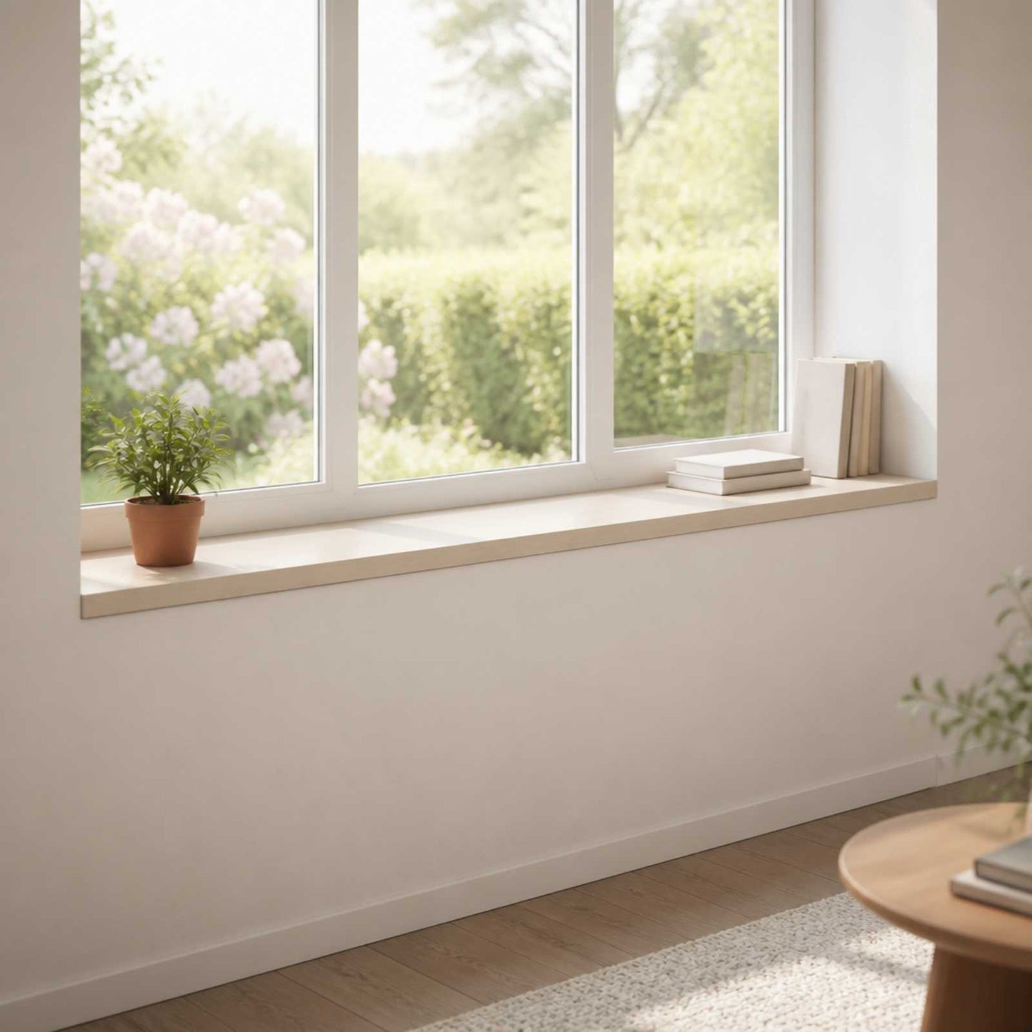 Vindueskarme 2 stk. Hvid 160 x 30 x 2 cm Massivt Eg Træ