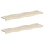 Vindueskarme 2 stk. Hvid 120 x 25 x 2 cm Massivt Eg Træ