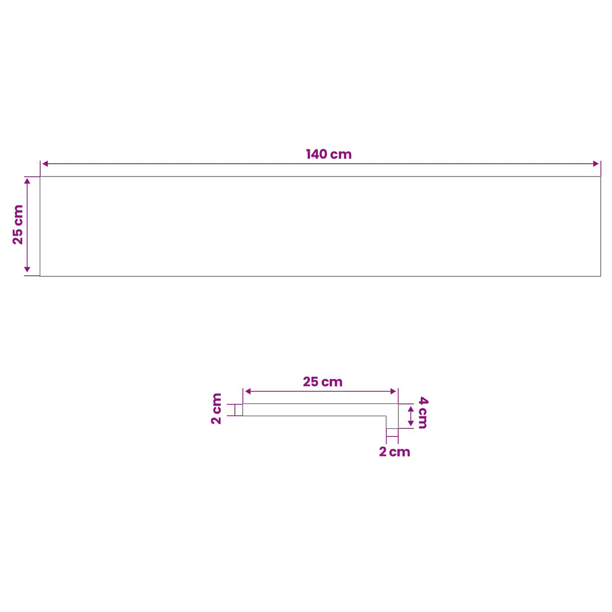 Vindueskarme 2 stk. Hvid 140 x 25 x 2 cm Massivt Eg Træ