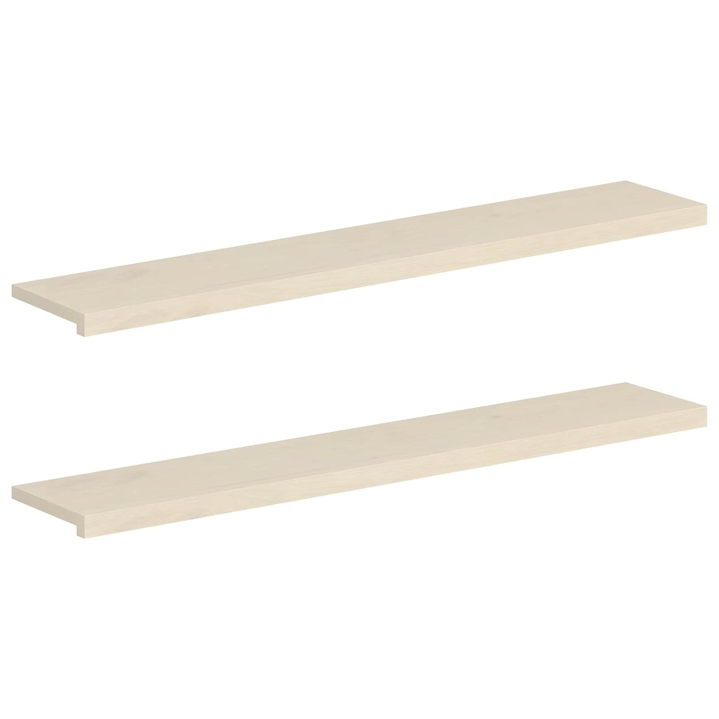 Vindueskarme 2 stk. Hvid 140 x 30 x 2 cm Massivt Eg Træ