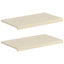 Vindueskarme 2 stk. Hvid 80 x 40 x 2 cm Massivt Eg Træ