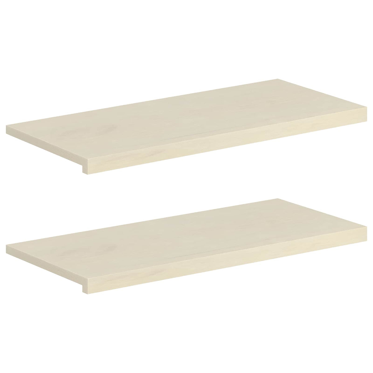 Vindueskarme 2 stk. Hvid 100 x 40 x 2 cm Massivt Eg Træ