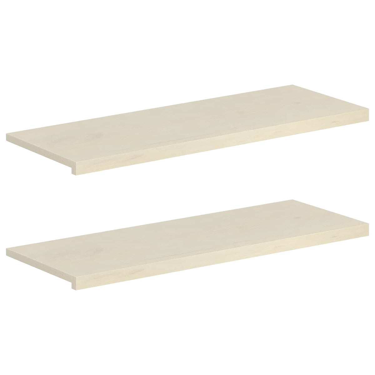 Vindueskarme 2 stk. Hvid 110 x 40 x 2 cm Massivt Eg Træ