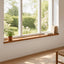 Vindueskarme 2 stk. Brun 140 x 15 x 2 cm Massivt Eg Træ