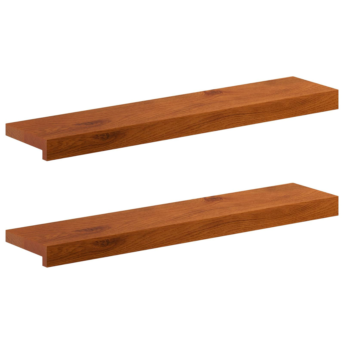 Vindueskarme 2 stk. Brun 80 x 20 x 2 cm Massivt Eg Træ