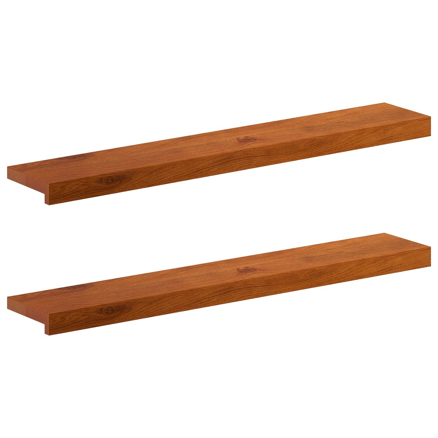 Vindueskarme 2 stk. Brun 100 x 20 x 2 cm Massivt Eg Træ