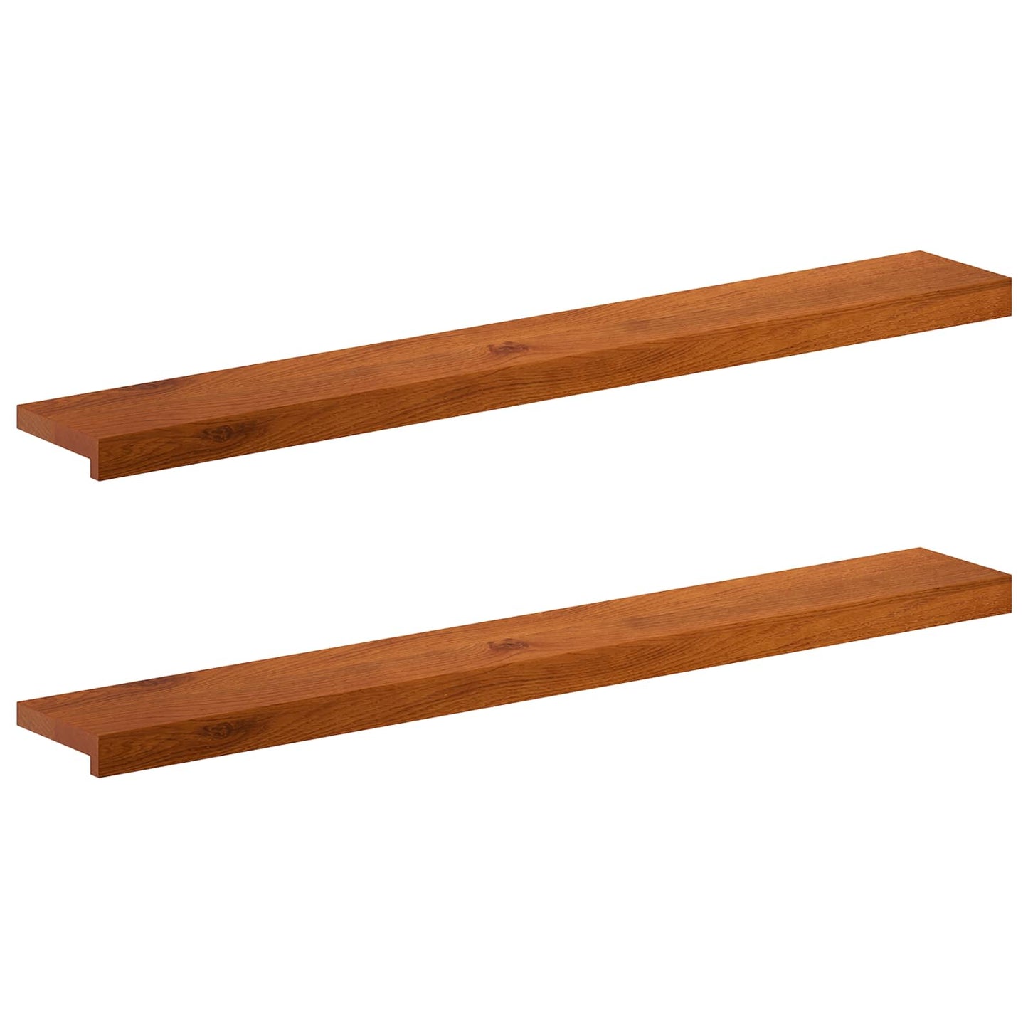 Vindueskarme 2 stk. Brun 110 x 20 x 2 cm Massivt Eg Træ