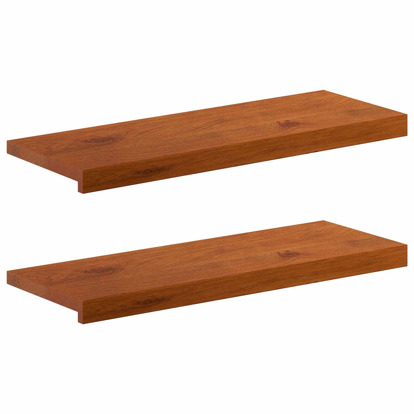 Vindueskarme 2 stk. Brun 80 x 25 x 2 cm Massivt Eg Træ