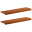 Vindueskarme 2 stk. Brun 90 x 25 x 2 cm Massivt Eg Træ