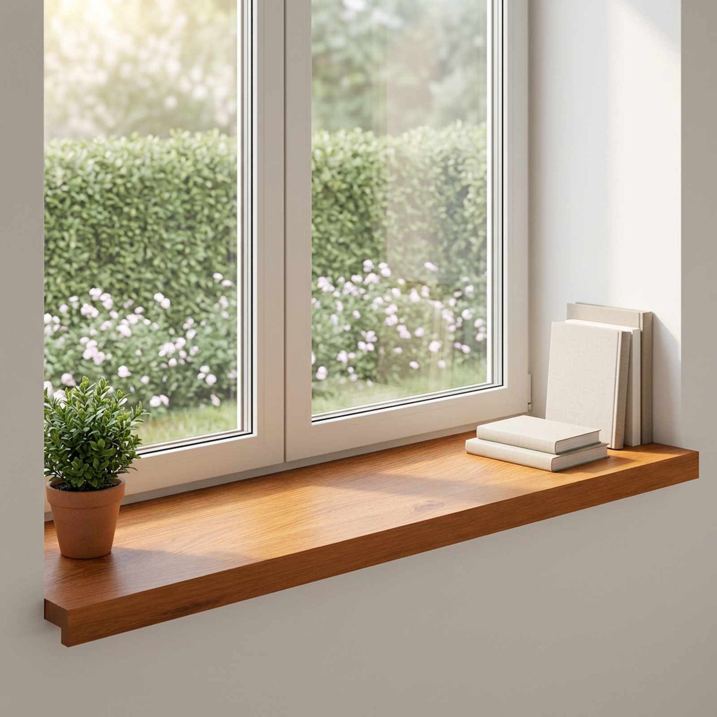 Vindueskarme 2 stk. Brun 70 x 30 x 2 cm Massivt Eg Træ