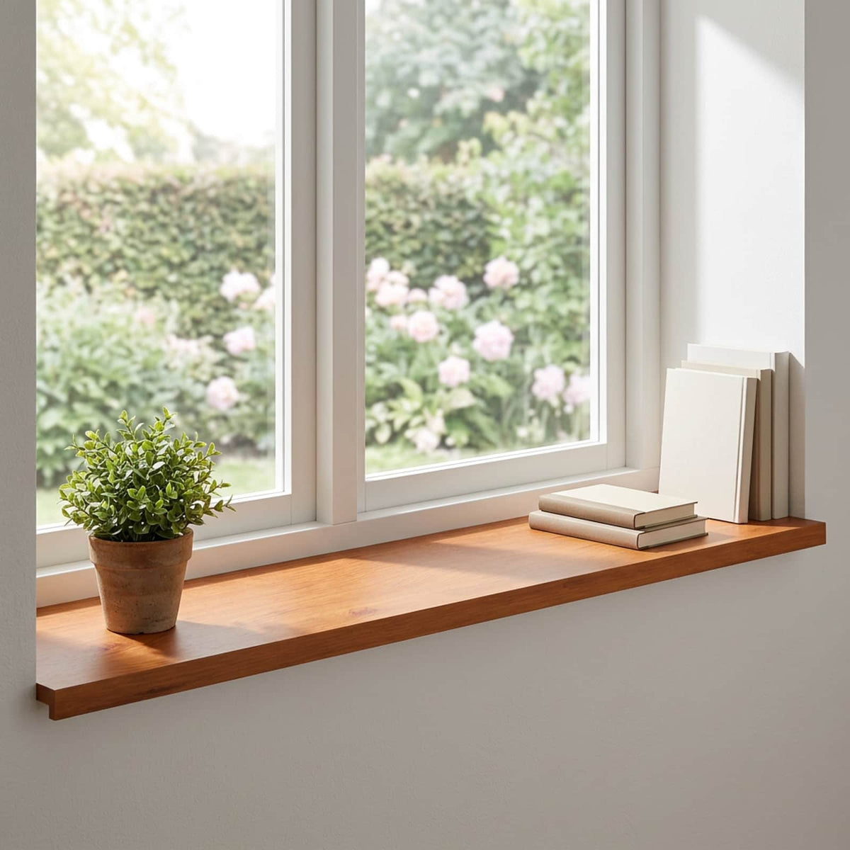 Vindueskarme 2 stk. Brun 160 x 40 x 2 cm Massivt Eg Træ