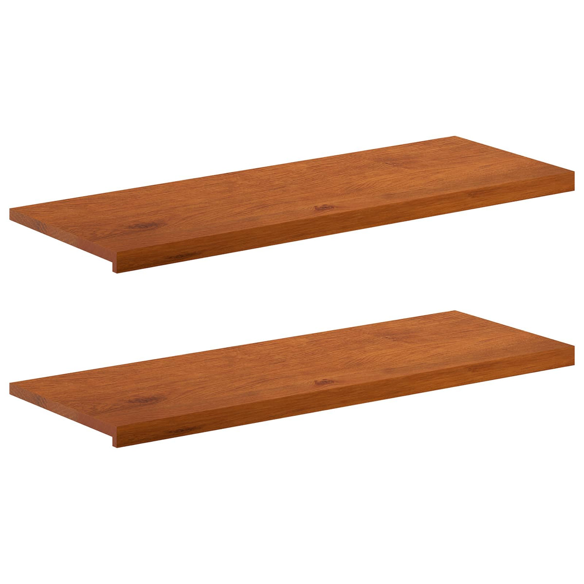 Vindueskarme 2 stk. Brun 110 x 40 x 2 cm Massivt Eg Træ