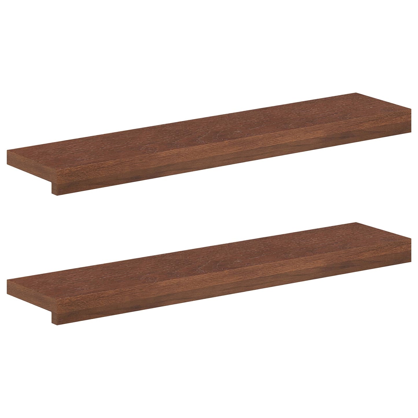 Vindueskarme 2 stk. Mørk Brun 80 x 15 x 2 cm Massivt Eg Træ