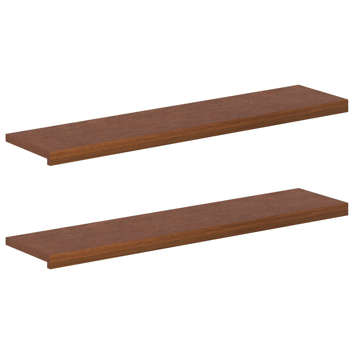 Vindueskarme 2 stk. Mørk Brun 110 x 25 x 2 cm Massivt Eg Træ