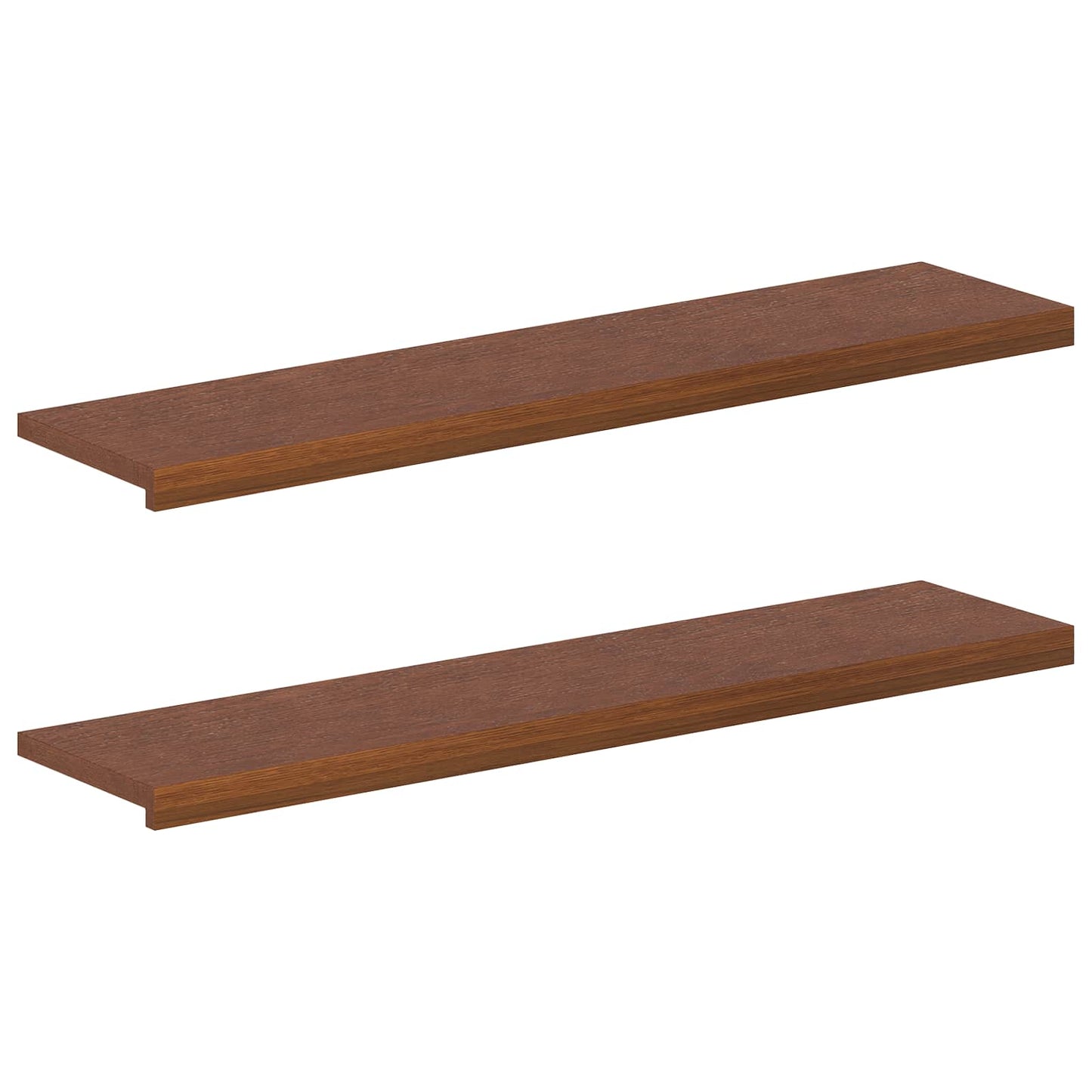 Vindueskarme 2 stk. Mørk Brun 120 x 25 x 2 cm Massivt Eg Træ