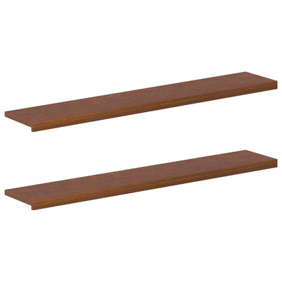 Vindueskarme 2 stk. Mørk Brun 140 x 30 x 2 cm Massivt Eg Træ