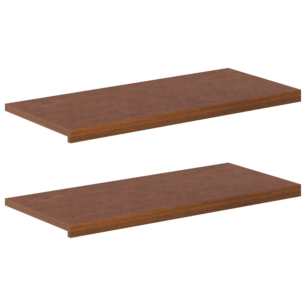 Vindueskarme 2 stk. Mørk Brun 100 x 40 x 2 cm Massivt Eg Træ
