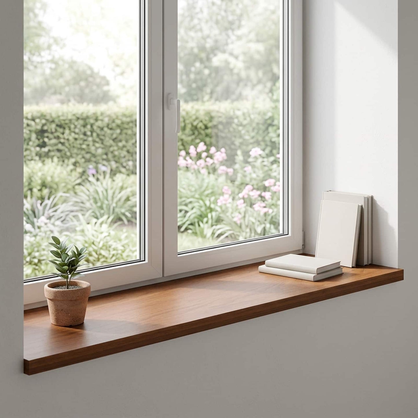 Vindueskarme 2 stk. Mørk Brun 110 x 40 x 2 cm Massivt Eg Træ