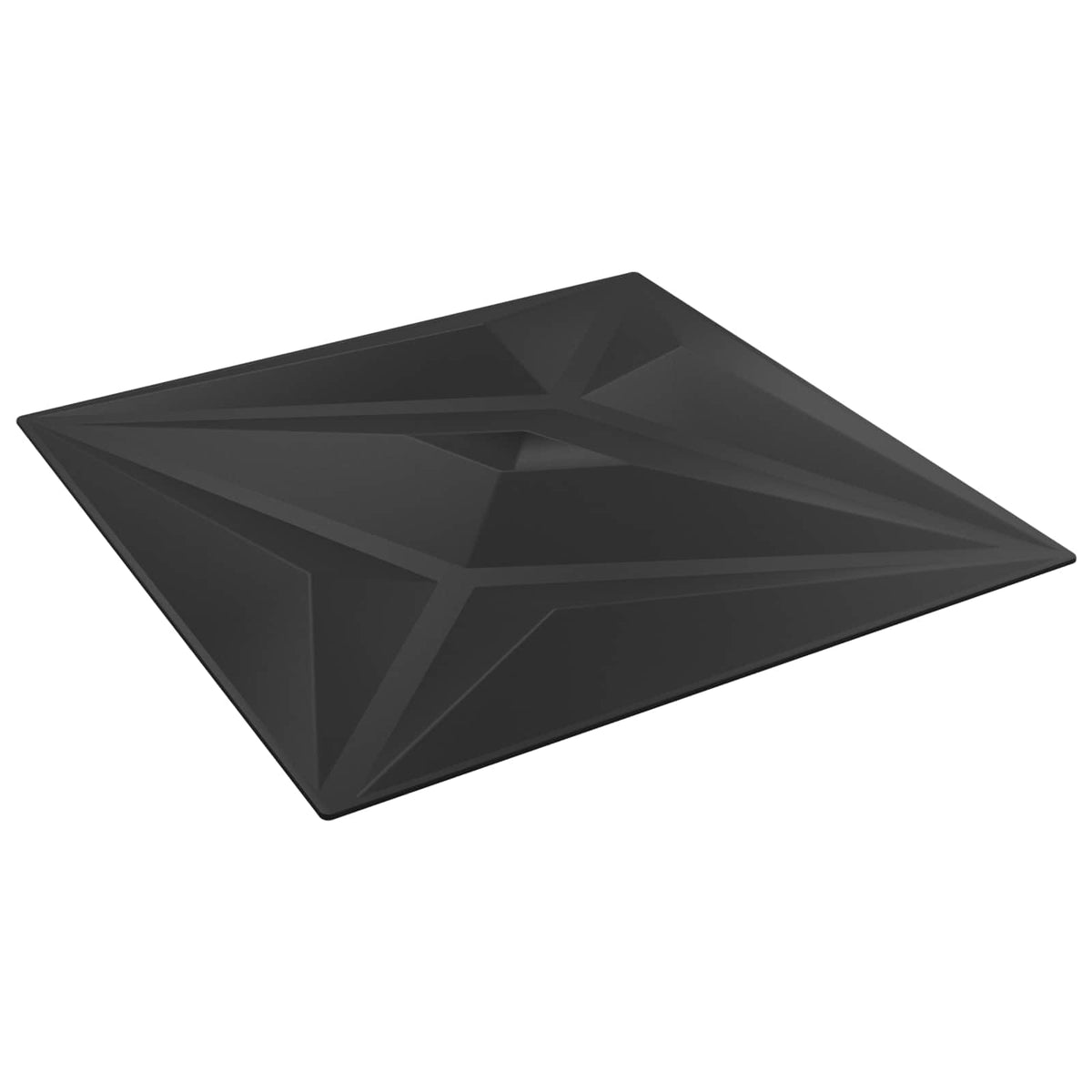 Vægpaneler 48 stk. 50 x 50 cm Sort stjerne XPS Skum