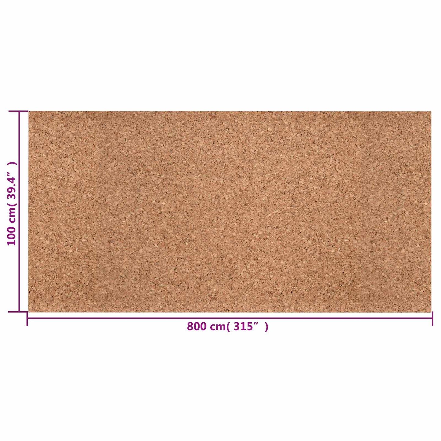 Kork rolle Brun 100 x 800 x 0,2 cm Kork