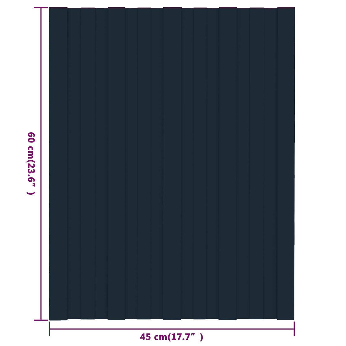 Tagpanel 36 stk. Antracit 60 x 45 cm Galvaniseret stål