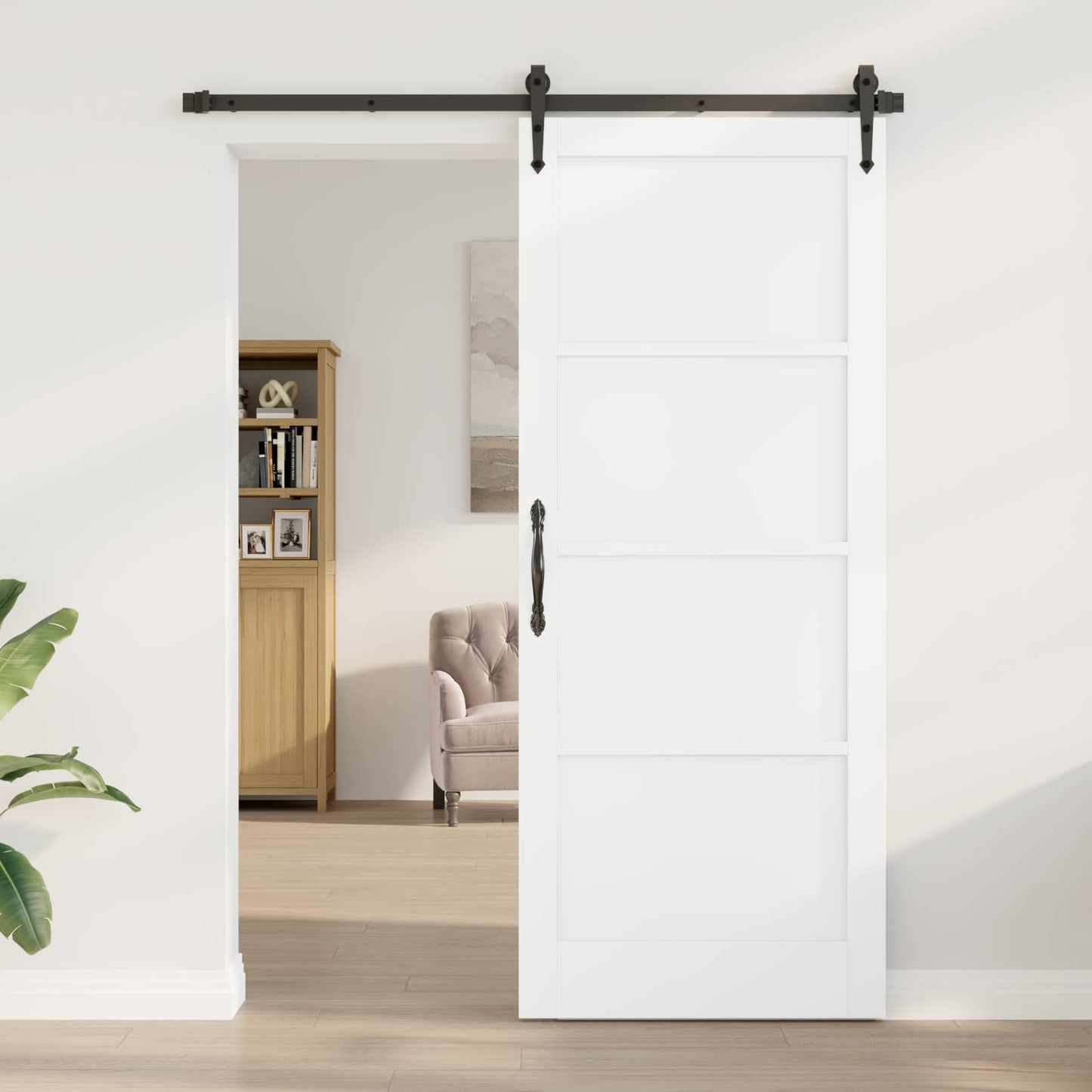 Indvendig Dør 86 x 211 cm Krydsfinér Hvid
